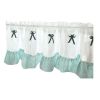 Semi-Sheer Mint Door Curtain Valance Half Curtain Bowknot Kitchen Short Curtain Tier cafe Curtain,59x15 inch