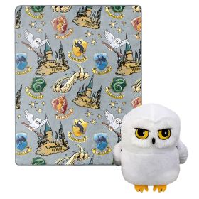 Harry Potter; Hedwig Magic Character Hugger Pillow & Silk Touch Throw Set; 40" x 50"