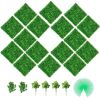 VEVOR Artificial Boxwood Panels, 16 PCS 20"x20" Boxwood Hedge Wall Panels, PE Artificial Grass Backdrop Wall 1.6", Privacy Hedge Screen for Decoration