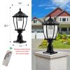 Landscape Solar Post Light, Outdoor Patio Solar Lamp with Remote Control, Cool and Warm Lights, LED Light Decor for Garden Deck Street, Waterproof, Re