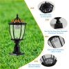 Landscape Solar Post Light, Outdoor Patio Solar Lamp with Remote Control, Cool and Warm Lights, LED Light Decor for Garden Deck Street, Waterproof, Re