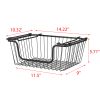 Oceanstar Stackable Metal Wire Storage Basket Set for Pantry, Countertop, Kitchen or Bathroom ‚Äì Black, Set of 2