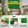 VEVOR Artificial Boxwood Panel UV 6pcs Boxwood Hedge Wall Panels, Artificial Grass Backdrop Wall 20" X 20" 4 cm Green Grass Wall, Fake Hedge for Decor