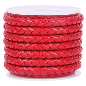 DIY Jewelry Accessories Rope Cowhide (Option: Red-6MM)