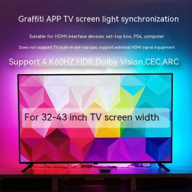 TV Sync Ambience Light Streamer Colorful Graffiti APP TV (Option: UK-Suitable For 32to43 Inch TV)