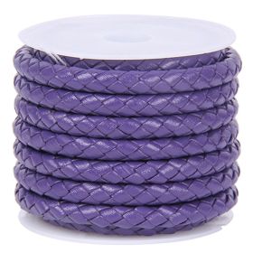 DIY Jewelry Accessories Rope Cowhide (Option: Dark purple-4MM)