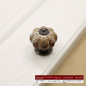 Drawer Single Hole Hardware Cabinet Door Handle (Option: White Leopard Grain)