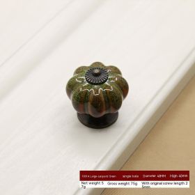 Drawer Single Hole Hardware Cabinet Door Handle (Option: Leopard Green)