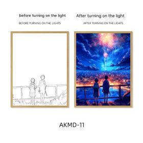 Couple Watch Fireworks Healing Lighting Painting Small Night Lamp Pendulum Painting (Option: AKMD 11-Small Size Style 4)