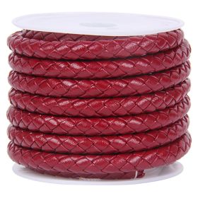 DIY Jewelry Accessories Rope Cowhide (Option: Wine Red-5MM)