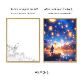 Couple Watch Fireworks Healing Lighting Painting Small Night Lamp Pendulum Painting (Option: AKMD5-Large Style 2)