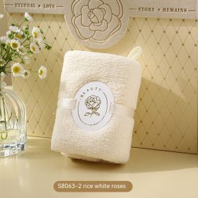 Household Fashion Personalized Gift Towel (Option: Beige Rose-30X30cm)