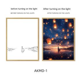 Couple Watch Fireworks Healing Lighting Painting Small Night Lamp Pendulum Painting (Option: AKMD1-Small Size Style 2)