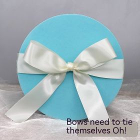 Fleece Round Hand Companion Gift Box (Option: Tiffany Blue-No Ribbon-21x11cm)