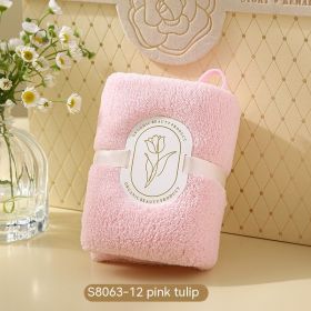 Household Fashion Personalized Gift Towel (Option: Pink Tulip-30X30cm)