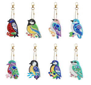 DIY Diamond Painting Keychain Bright Alien Animal Cartoon (Option: YSK092)