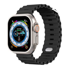 Marine Silicone New Watch Band (Color: Black)