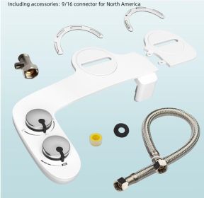 Double Nozzle Manual Without Electricity Bidet (Option: North America 9to16 Connector)