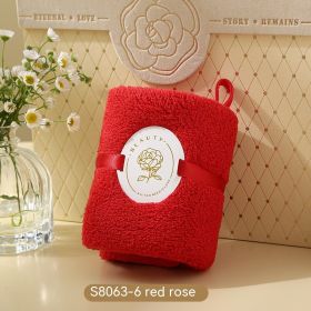 Household Fashion Personalized Gift Towel (Option: Red Rose-30X30cm)