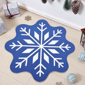 Cashmere Snowflake Floor Mat Carpet Bedroom Bedside Blanket Bathroom Mats (Option: Snowflake 1-60)