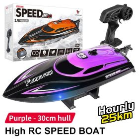 Outdoor Toy Boat High-speed Speedboat (Option: Purple English)