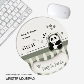 Cute Panda Non-slip Wrister Protective Mouse Pad (Option: 255x 250mm-DY034)