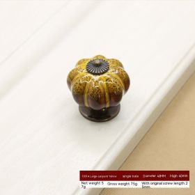 Drawer Single Hole Hardware Cabinet Door Handle (Option: Leopard Yellow)