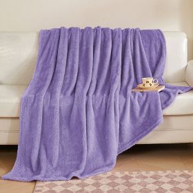 Bejirog Air Conditioning Berber Fleece Blanket (Option: Dark Purple-150x210cm)