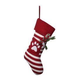 Christmas Pet Cat Dog Christmas Knitted Socks (Option: Red Claw)