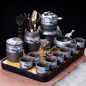 Purple Sand Automatic Tea Maker Kung Fu Tea Set Suit (Option: 2672 Purple Sand-Kung Fu Tea Set)