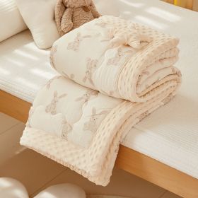 Wrinkle Yarn Bean Quilt Cotton Gauze (Option: Mengmeng Bunny-145x195)