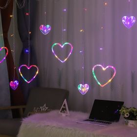 Love Curtain Light Romantic Room Proposal Scene Layout (Option: Color-USB)