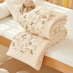 Wrinkle Yarn Bean Quilt Cotton Gauze (Option: Little Squirrels-145x195)