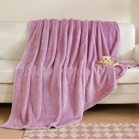 Bejirog Air Conditioning Berber Fleece Blanket (Option: Light Purple-150x180cm)