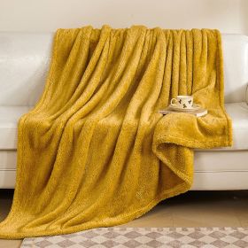 Bejirog Air Conditioning Berber Fleece Blanket (Option: Yellow-150x180cm)