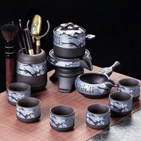 Purple Sand Automatic Tea Maker Kung Fu Tea Set Suit (Option: 2663 Purple Sand-Kung Fu Tea Set)