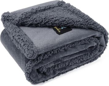 Dogs And Cats Lamb Wool Chabar Woollen Blanket Warm (Option: Navy Blue-S)