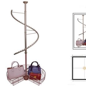 Wardrobe Closet 360 Degree Rotating Hanger (Option: Hanger basket Gold large)