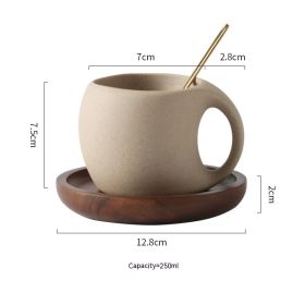 Creative Japanese Retro Coffee Set Suit (Option: Cup And Saucer Spoon-250ml)