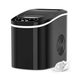 Household Mini Portable Countertop Ice Maker (Color: Black, Type: Ice Maker)