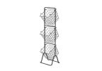 Oceanstar 3-Tier Metal Wire Storage Basket Stand with Removable Baskets ‚Äì Black