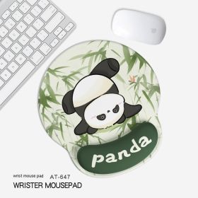 Cute Panda Non-slip Wrister Protective Mouse Pad (Option: 255x 250mm-AT647)