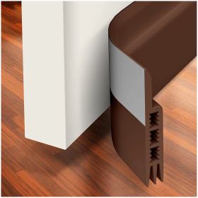 Soundproof Bedroom Door Warm Wind Strip (Option: Brown 100x5cm)