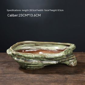 Special Basin Rockery Base Basin (Option: MY071 Copper Green Glaze)