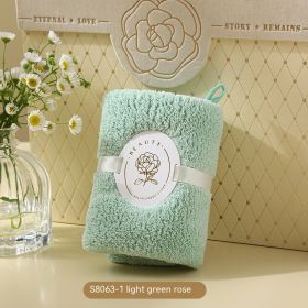 Household Fashion Personalized Gift Towel (Option: Light Green Rose-30X30cm)