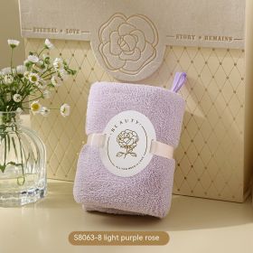 Household Fashion Personalized Gift Towel (Option: Light Purple Rose-30X30cm)