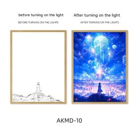 Couple Watch Fireworks Healing Lighting Painting Small Night Lamp Pendulum Painting (Option: AKMD10-Large Style 3)