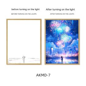 Couple Watch Fireworks Healing Lighting Painting Small Night Lamp Pendulum Painting (Option: AKMD7-Large Style 3)