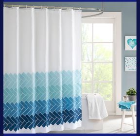 High-end Thickened Waterproof Bathroom Polyester Shower Curtain (Option: Gradient Twill-300x200cm)