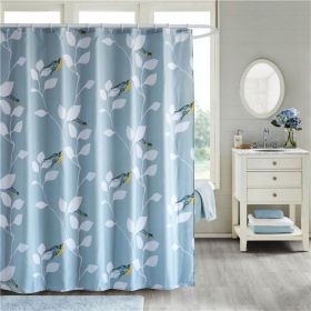 High-end Thickened Waterproof Bathroom Polyester Shower Curtain (Option: Bluebird-240x200cm)